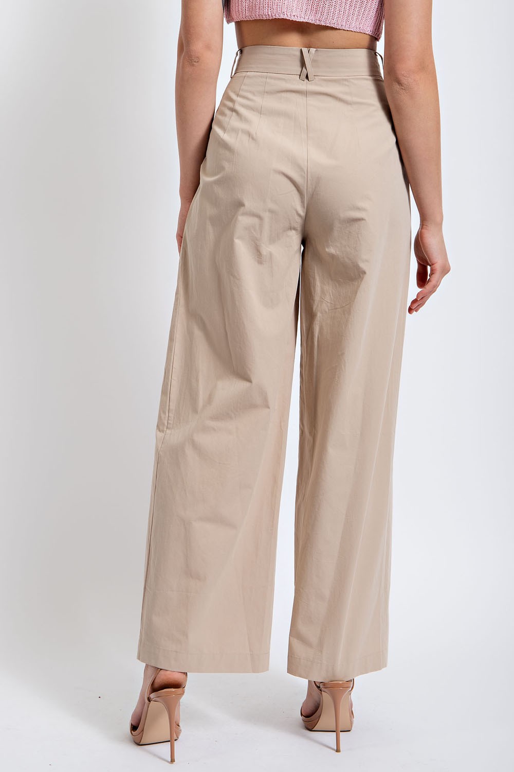 Front Pleated Wide Trouser