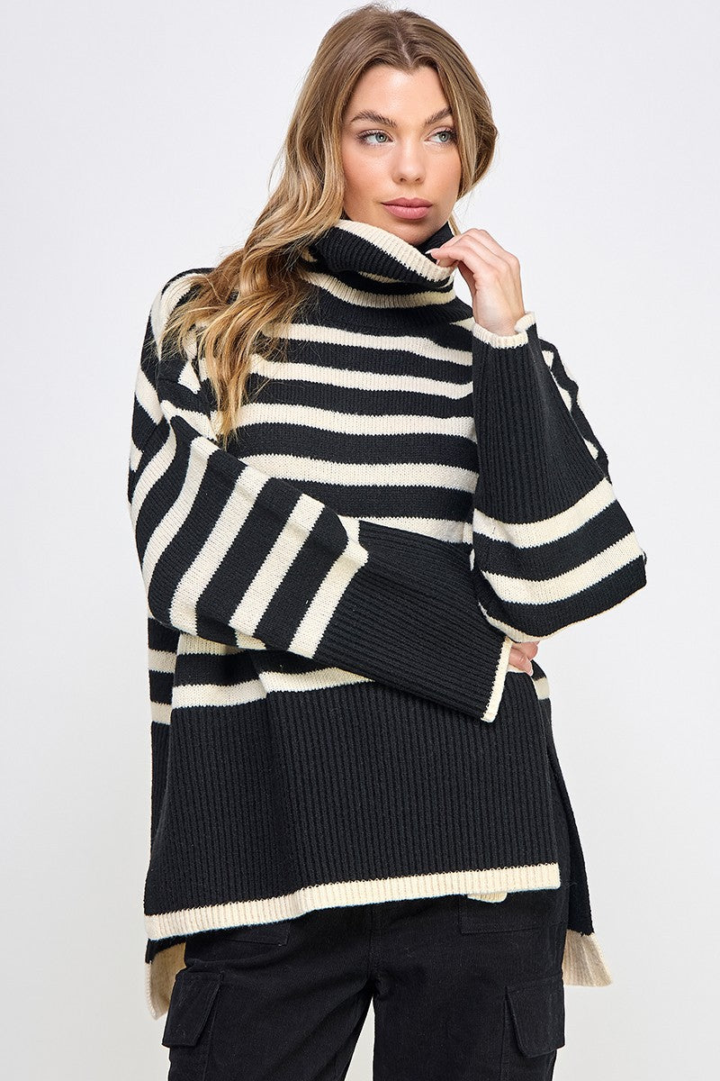 Evelyn Striped Oversized Pullover