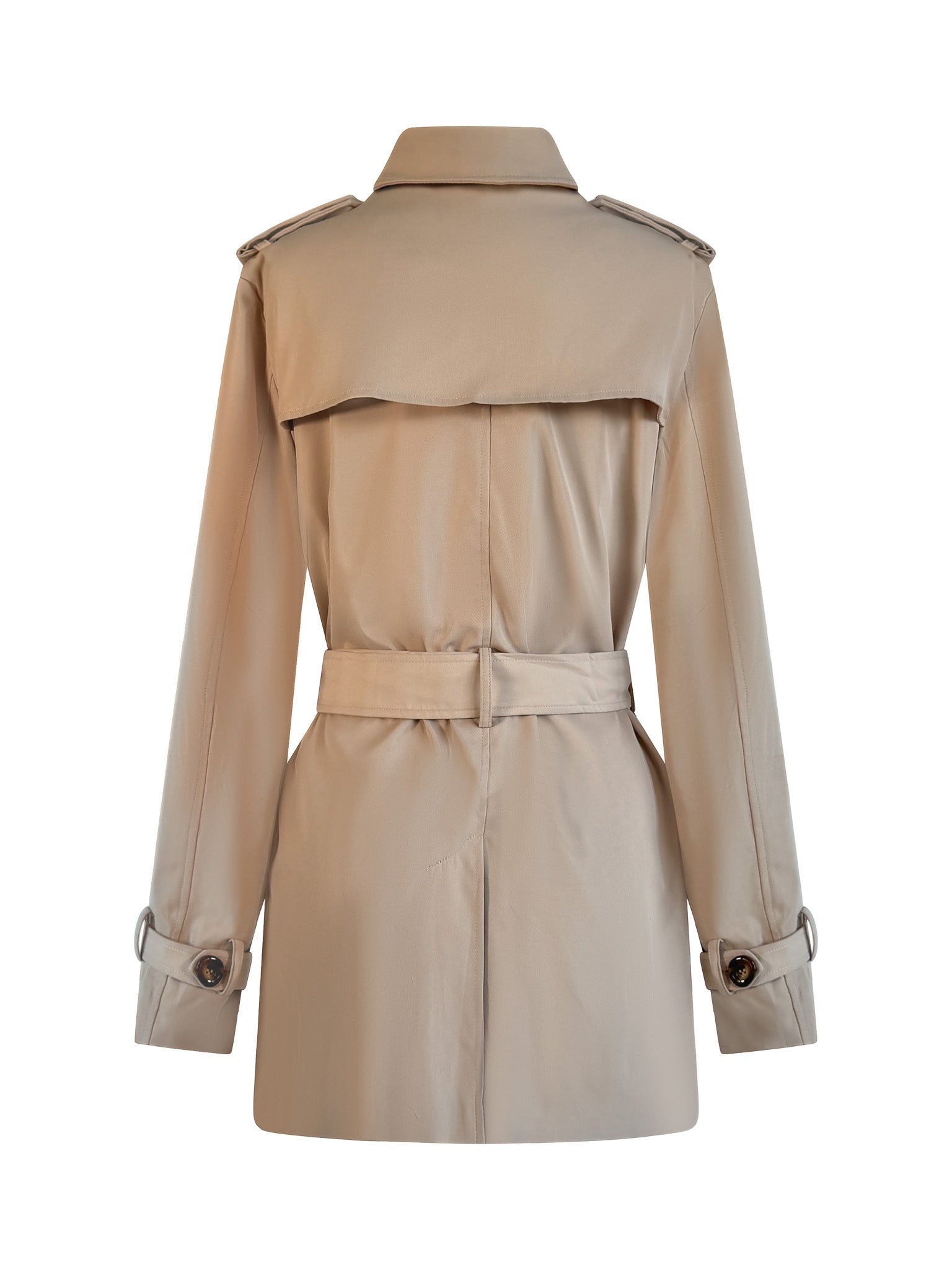 Anytime Double Breasted Button Midi Trench