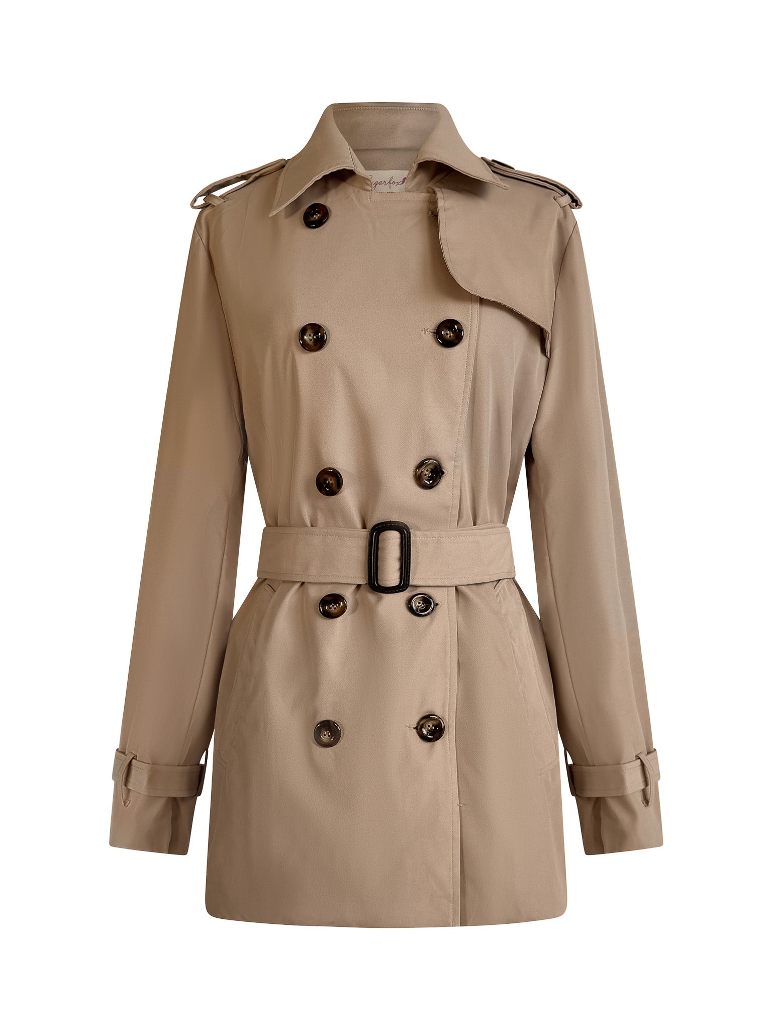 Anytime Double Breasted Button Midi Trench