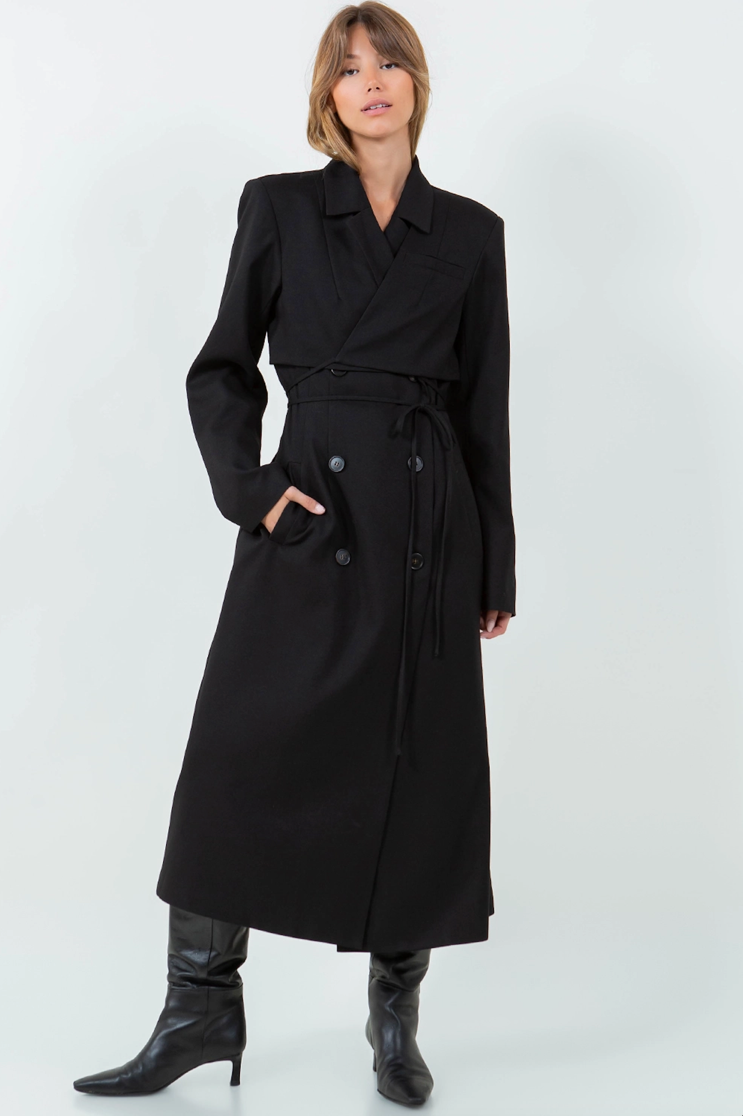 Midi Blazer Trench Coat