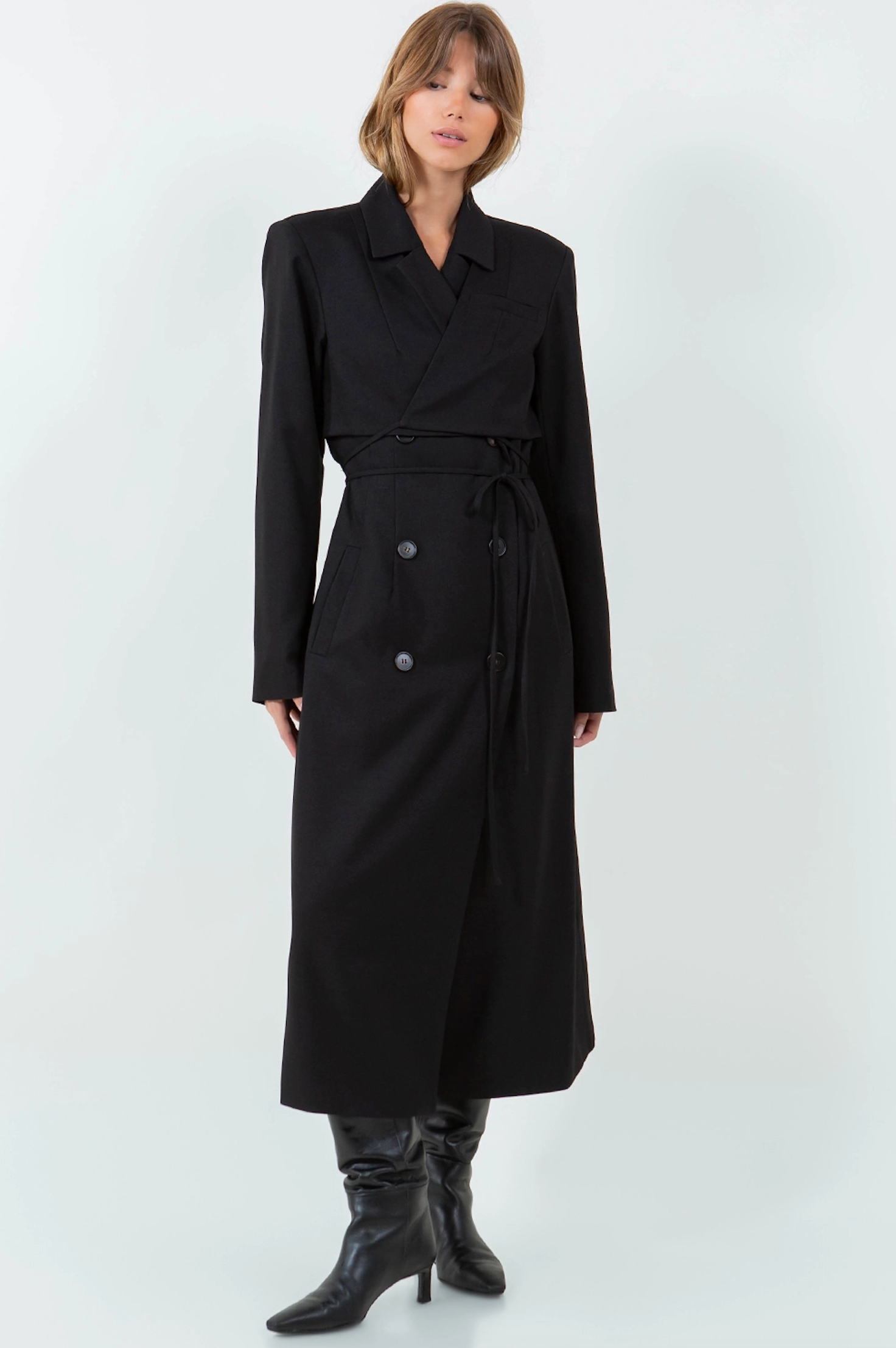 Midi Blazer Trench Coat