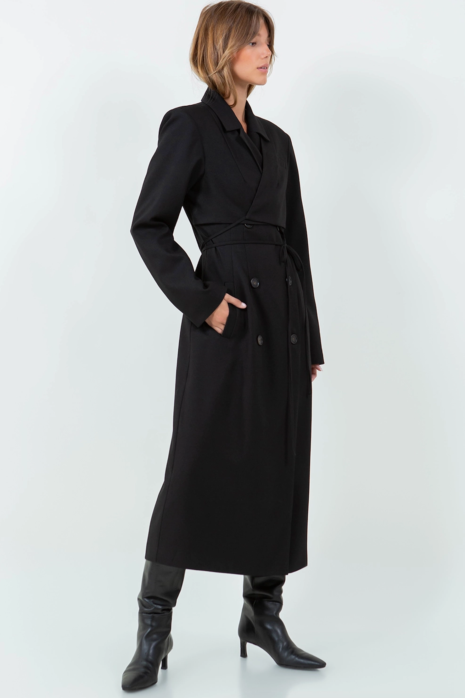 Midi Blazer Trench Coat