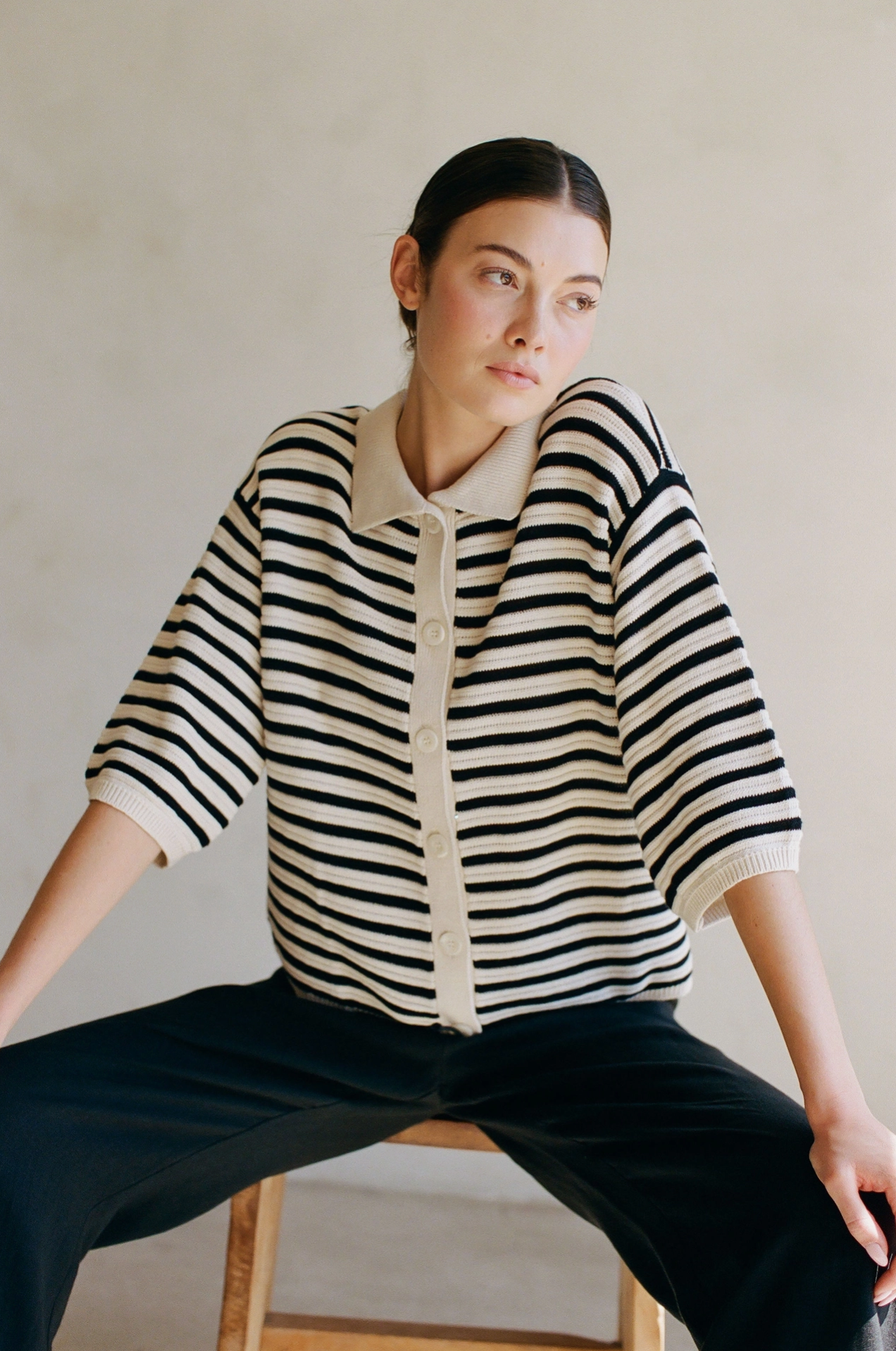 Striped Layering Cardigan