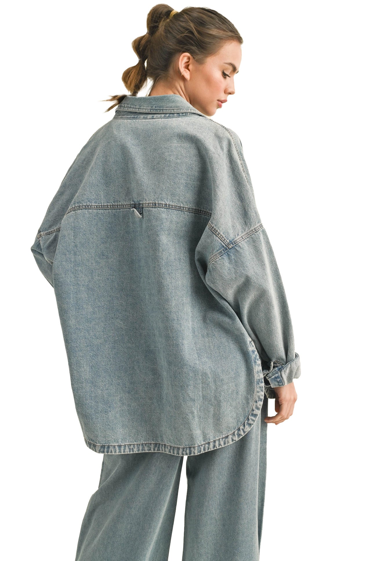 Active Denim Shacket