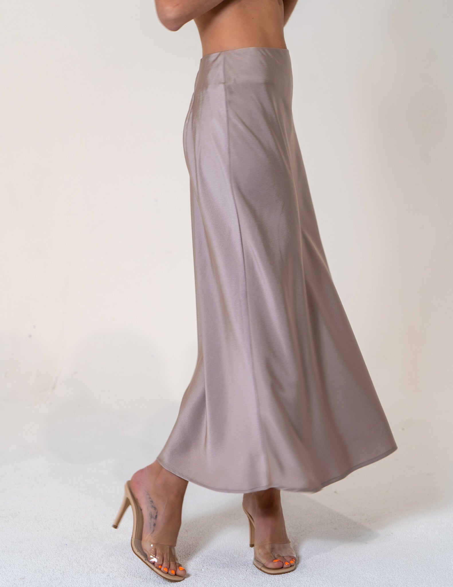 The Classic Satin Midi Skirt