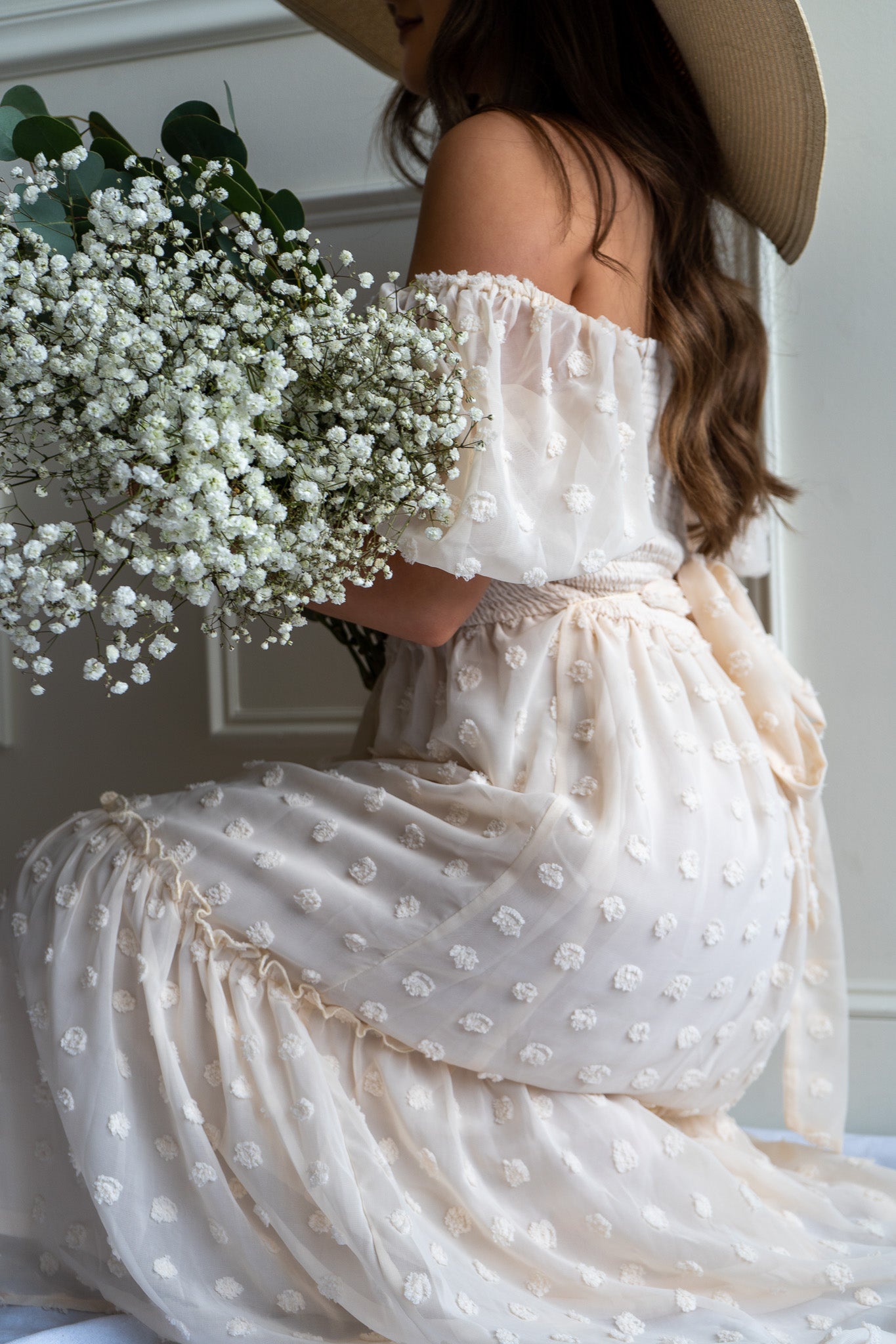 The Love Letter Maxi Dress: A stunning dress that is perfect for any bridal shower or engagement photo shoot.